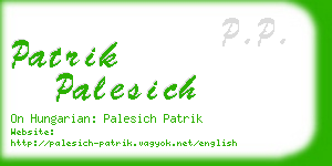 patrik palesich business card